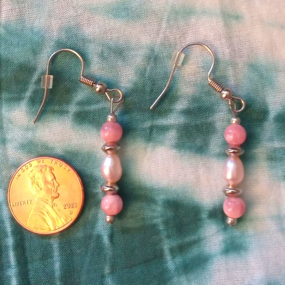 Handmade Sea Turtle Pearl & Gemstone Jewelry Set - Picture 3 of 4